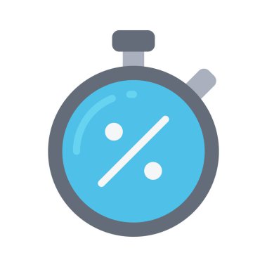 İndirimli kronometre, konsept vektör illüstrasyon ikonu tasarımı 