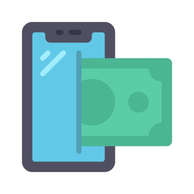 Para web simgesi vektör illüstrasyonunu geri çek