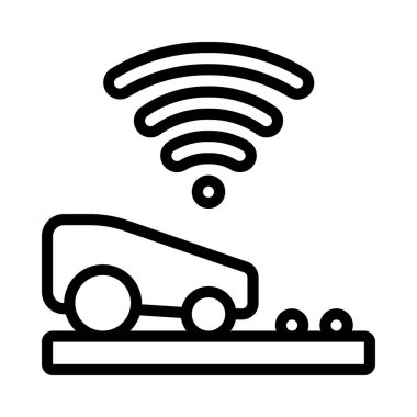 Kablosuz Top Koleksiyoncusu düz simgesi, vektör illüstrasyonu 