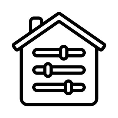 Ev Denetimleri simgesi, vektör illüstrasyonu   