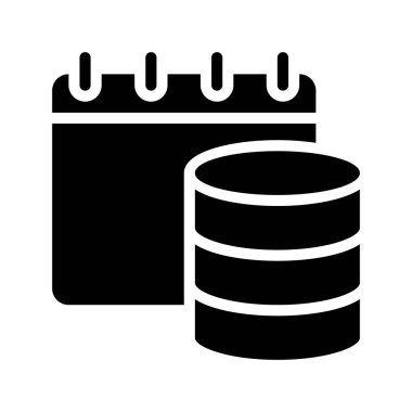 Veri Zamanlama simgesi, vektör illüstrasyonu 