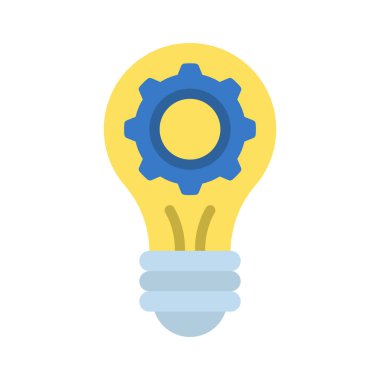 İnovasyon web simgesi düz tasarım, vektör illüstrasyonu              