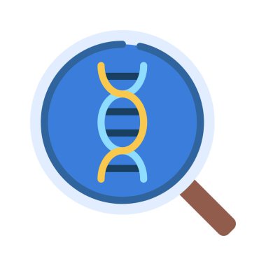 DNA analizi düz simge, vektör illüstrasyonu