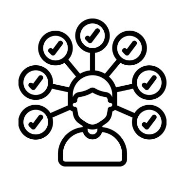 Çoklu görev web simgesi vektör illüstrasyonu