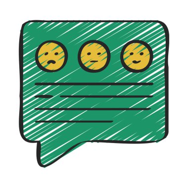 Memnuniyet İleti simgesi, vektör illüstrasyonu  