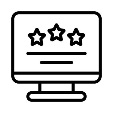 Bilgisayar İnceleme simgesi, vektör illüstrasyonu  