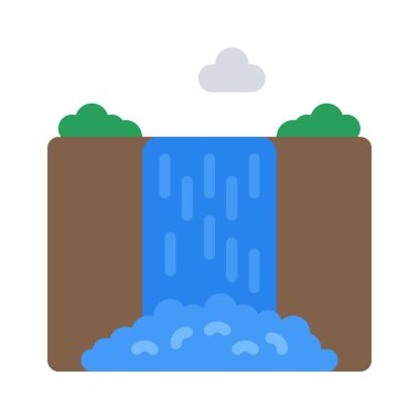 Şelale ikonu vektör illüstrasyon tasarımı