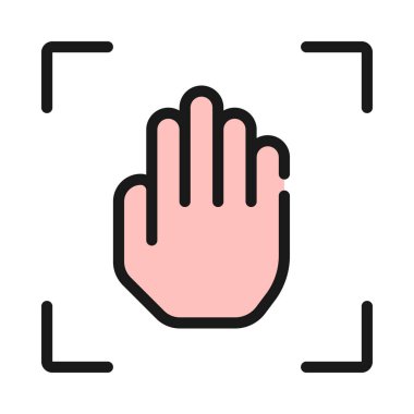 El web simgesini tara düz tasarım, vektör illüstrasyonu