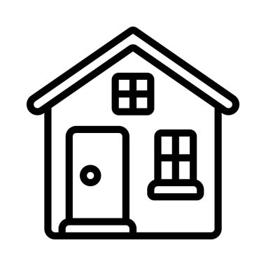 Basit ev simgesi vektör illüstrasyonu