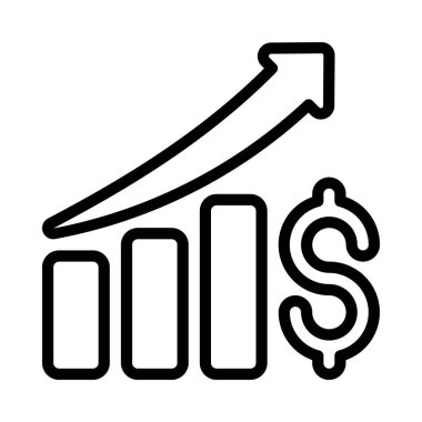  Finansal Büyüme web simgesi vektör illüstrasyonu