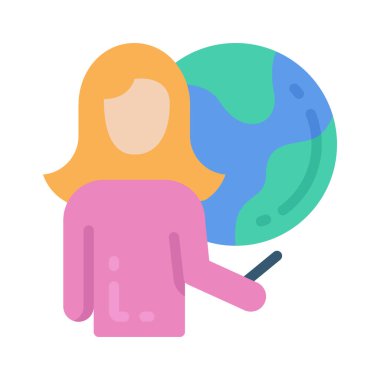 Dünya çapında simge vektör illüstrasyon tasarımı öğretiliyor