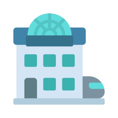 tren istasyonu ikon vektör illüstrasyonu