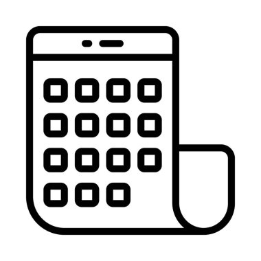 Bükülebilir Akıllı Telefon web simgesi düz tasarım, vektör illüstrasyonu