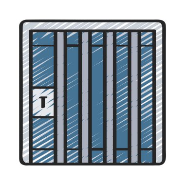 Hapis Hücre simgesi vektör illüstrasyon tasarımı