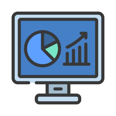Rekabetçi Analiz simgesi, vektör illüstrasyonu basit tasarım