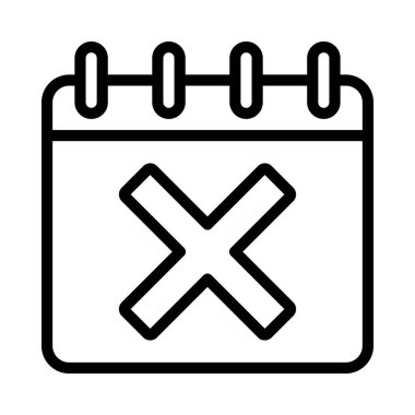 Reddedilmiş Tarih simgesi, vektör illüstrasyonu