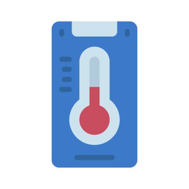 Mobil Isıtma Uygulaması simgesi, vektör illüstrasyonu basit tasarım