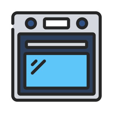 Fırın Fırını Web simgesi vektör illüstrasyonu
