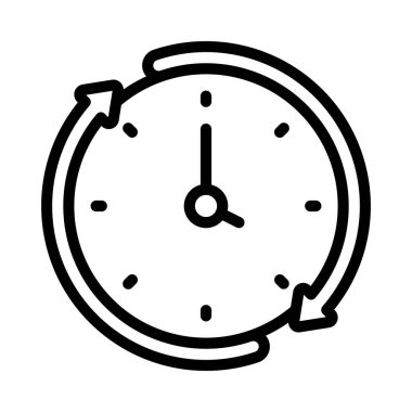 saat izole edilmiş simge vektör tasarımı