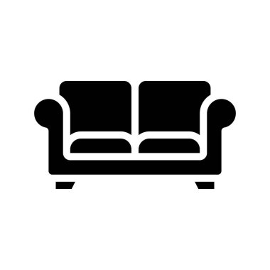  kanepe ikonu vektör illüstrasyonu 