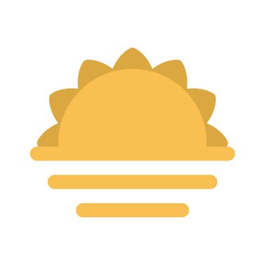 gündoğumu simgesi, vektör illüstrasyonu basit tasarım