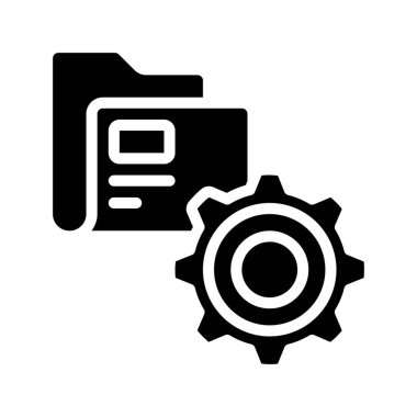 Dizin Yönetimi simgesi, vektör illüstrasyonu 