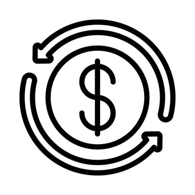 Yeniden Yatırım Para Web simgesi vektör illüstrasyonuName