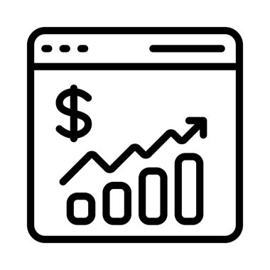 Web sitesi Satış Artırma simgesi, vektör illüstrasyonu