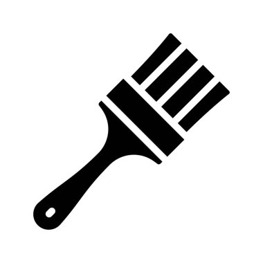 Fırça düz ikon vektör illüstrasyonunu boya 