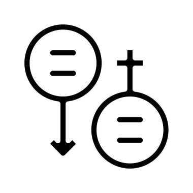 Cinsiyet ağ ikonu vektör illüstrasyonu