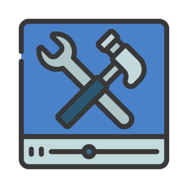 DIY Video simgesi vektör illüstrasyon tasarımı