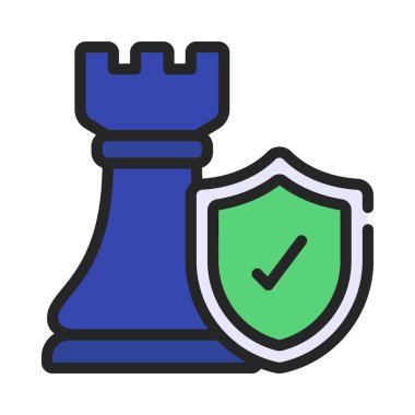 strateji web simgesi vektör illüstrasyonu