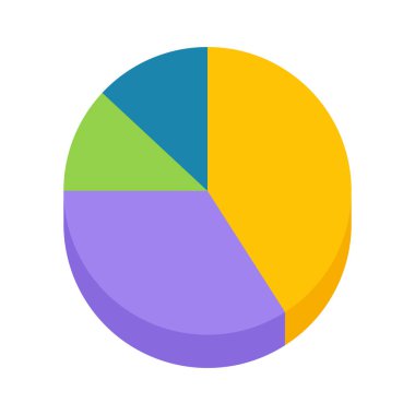 Pasta grafiğinin vektör illüstrasyonu