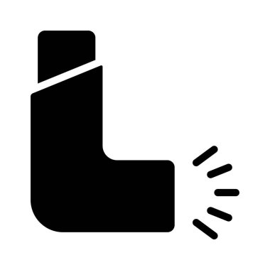 Astım Solunum Simgesi Vektör İllüstrasyon Tasarımı