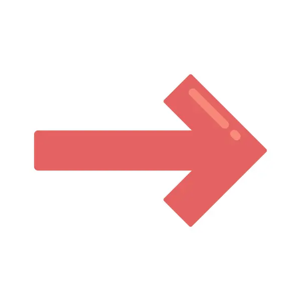 Sharp Right Arrow Thick Web Icon Vector Illustration — Stock Vector