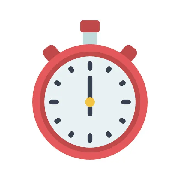 Icona Del Cronometro Illustrazione Vettoriale Sfondo Bianco — Vettoriale Stock