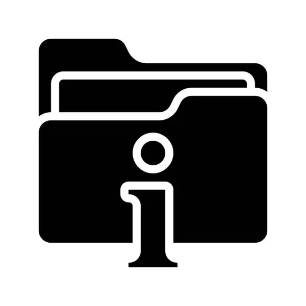 Ikona Folderu Informacyjnego Ilustracja Wektora — Wektor stockowy