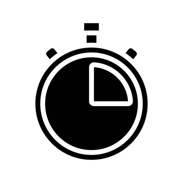 Kronometre Simgesi Beyaz Arkaplanda Vektör Illüstrasyonu — Stok Vektör