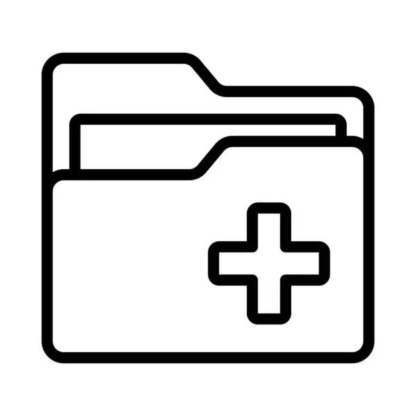 Medical Folder Icon Vector Illustration — Stock Vector