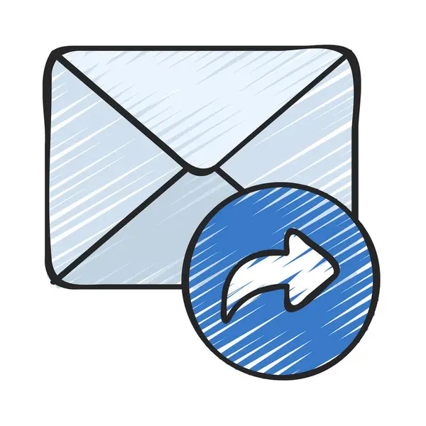 Wyślij Ikonę Mail Grafika Wektorowa — Wektor stockowy