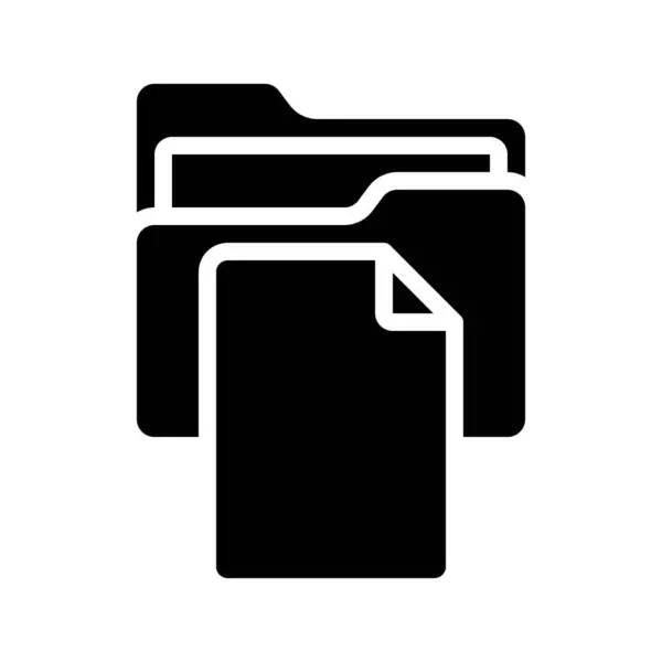 Ikona Folderu Dokumentów Ilustracja Wektora — Wektor stockowy