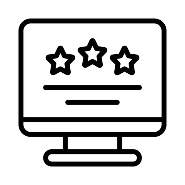 Computer Review Icon Vector Illustration — Stock Vector