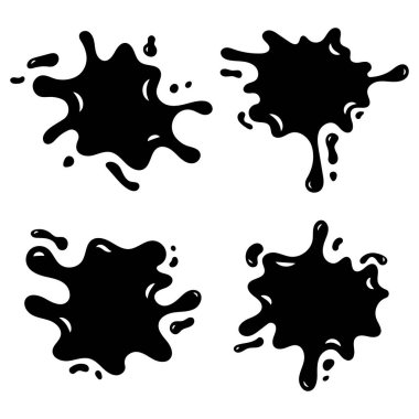 Dört Sıçrama Kabartma Biçimi Simge Basit Vektör İllüstrasyonu