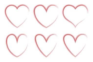 Kalplerin vektör çizim arkaplanı kümesi 