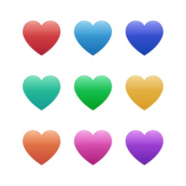 Kalplerin vektör çizim arkaplanı kümesi 