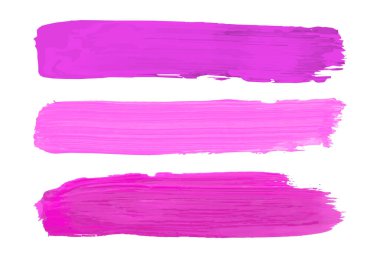 Pembe Boya Vuruşu Kümesi, vektör illüstrasyonu 