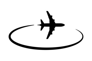 Uçak simge vektör çizim tasarım 