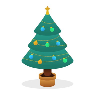 Noel ağacı web simge vektör çizim