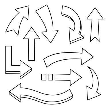 El Çizimi Geometrik Okları Ayarla