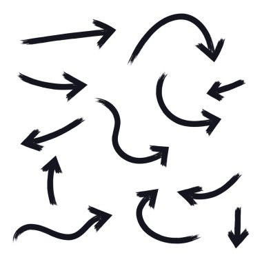 El Çekimi Fırça Vuruşu Okçular Koleksiyonu